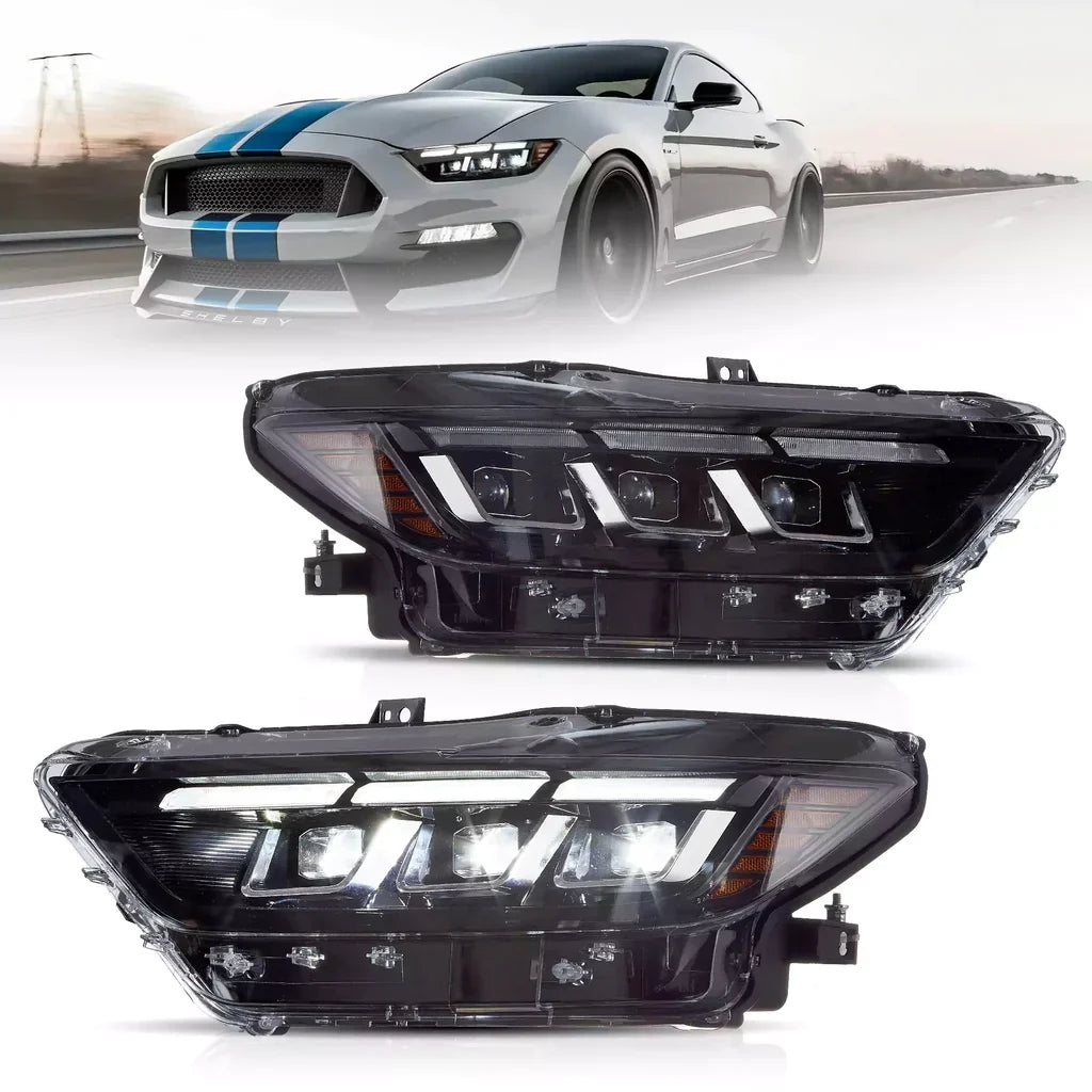 S650 Style LED Headlights for Ford Mustang S550 (2015-2017)
