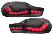 OLED Tail Lights with Sequential Turn Signals for BMW 4 Series F32 / F33 / F36 / M4 F82 / F83 (2013-2019), Red Smoke 1