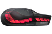 OLED Tail Lights with Sequential Turn Signals for BMW 4 Series F32 / F33 / F36 / M4 F82 / F83 (2013-2019), Red Smoke 2