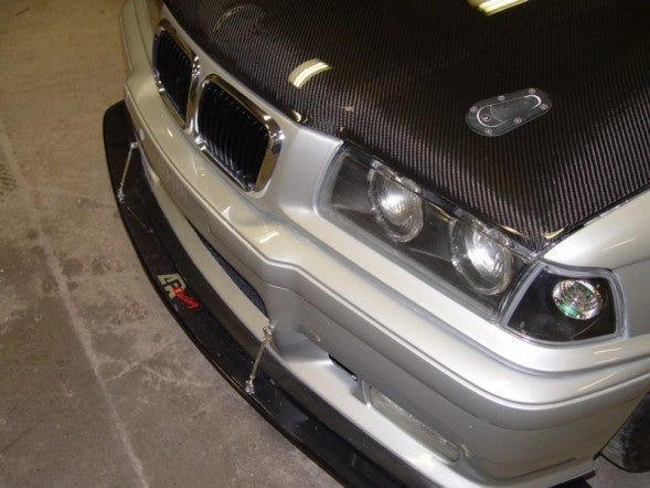 APR Performance Carbon Fiber Front Splitter with Support Rods for BMW M3 E36